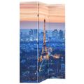 vidaXL Skladací paraván, 120x170 cm, potlač nočného Paríža