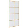 vidaXL Stena walk-in sprchy Zlatá 90 x 195 cm tvrdené sklo