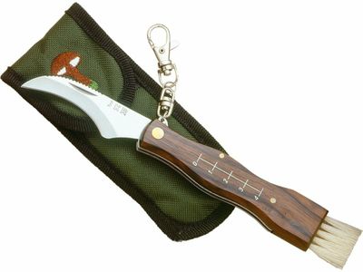 JOKER JKR0032 hubársky nôž 7 cm, drevo, nylonové puzdro