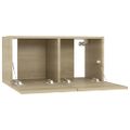 vidaXL TV skrinky 4 ks, dub sonoma 60x30x30 cm, kompozitné drevo