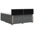 vidaXL Posteľ s boxspringom a matracom a LED Tmavosivá 160 x 200 cm