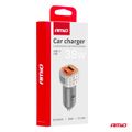 Nabíjačka do auta USB-A + USB-C 38W 12/24V AMiO-03883