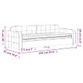vidaXL Denná posteľ s matracom modrá 80x200 cm zamat