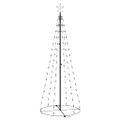 vidaXL Vianočný stromček, kužeľ, 100 LED, modré svetlo 70x180 cm