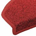 vidaXL Samolepiace schodové rohože 15 ks 80 x 24,5 x 3,5 cm Červená