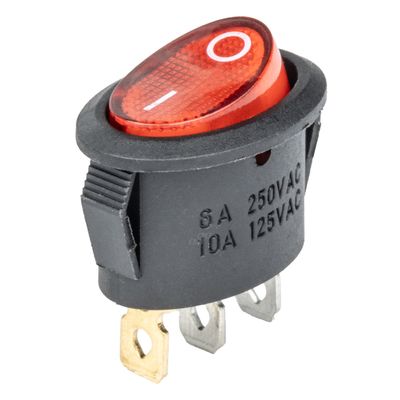 Oválný spínač 12/230V (s červeným svetlom) BU01