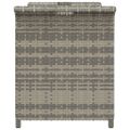 vidaXL Záhradná lavička s vankúšmi sivá 116x46x57 cm polyratan