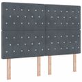 vidaXL Posteľ s pružinovým rámom Tmavo šedá 160 x 200 cm Zamat