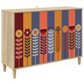 vidaXL Servírovacia skriňa ESSEN Sonoma 102 x 33 x 75 cm