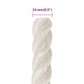 vidaXL Pracovné lano biele 24 mm 25 m polypropylén
