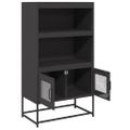 vidaXL Highboard Black 68x39x123 cm Oceľ
