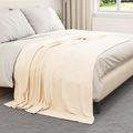 vidaXL Prikrývky na hodenie 6 ks Krémová 200 x 150 cm 2.61 kg Flís