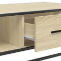 vidaXL Konferenčný stolík dub sonoma 100x57x35 cm kompozit.drevo a kov