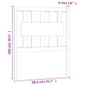 vidaXL Čelo postele čierne 80,5x4x100 cm masívna borovica