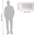 vidaXL Zrkadlo do kúpeľne s LED Priehľadná 70 x 40 cm tvrdené sklo