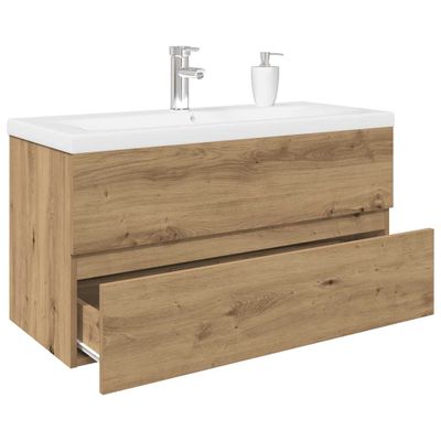 VidaXL drezová skrinka so vstavaným umývadlom a batériou Artisan Dub