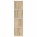 vidaXL Roh na skladovanie CD 4 ks Dub sonoma 40 x 17 x 17 cm