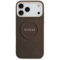 Puzdro Guess pre iPhone 17 Pro Max HC MAGSAFE PU S/ PEONY HOT STAMP hnedé