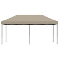 vidaXL Párty stan 292 x 580 x 315 cm Sivohnedá Oxfordská látka