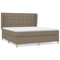 vidaXL Posteľný rám boxspring s matracom sivohned 180x200 cm látka