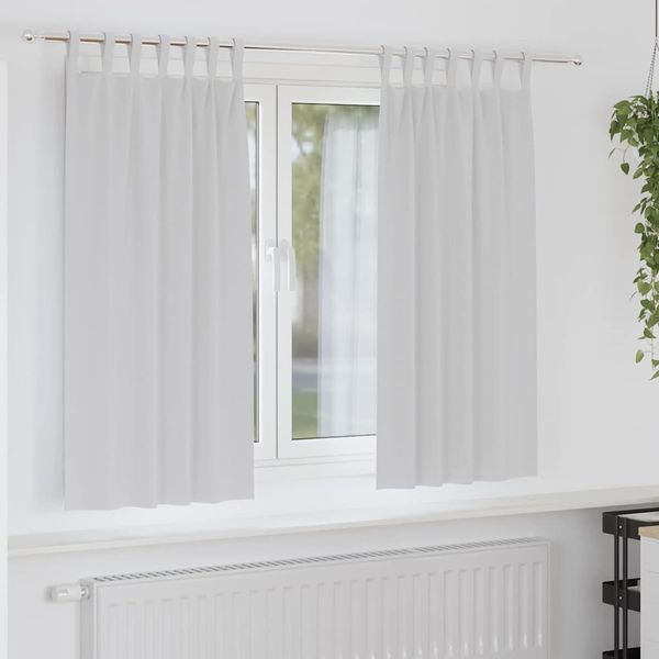 vidaXL Záclony na zatemnenie s krúžkami 2 pcs Bledá šedá 175 x 140 cm