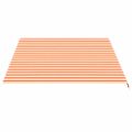 vidaXL Náhradná látka na markízu, žlto-oranžová, 4,5x3,5 m, polyester