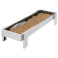 vidaXL Krmná žľab pre slede Strieborná 80 x 28 x 13.5 cm