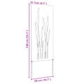 vidaXL Záhradná clona na súkromie Kvetinový Biela 50 x 140 cm