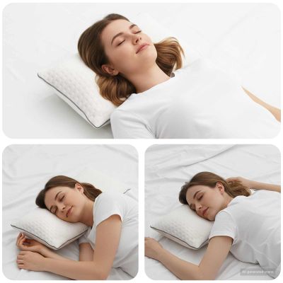 vidaXL Shread spánkový vankúš Biela 50 x 30 x 11 cm Pamäťová pena