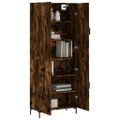 vidaXL Vysoká skrinka dymový dub 69,5x34x180 cm spracované drevo
