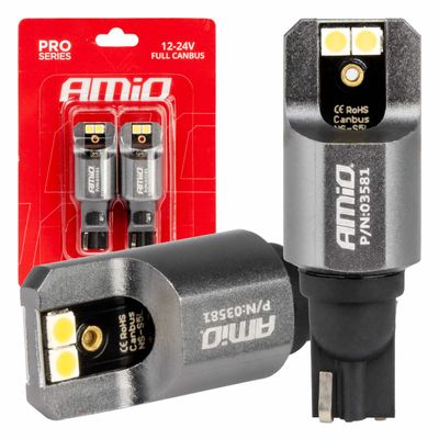 LED žiarovky FULL CANBUS PRO T15 W16W 4x3030 SMD Biela 12/24V AMiO-03581