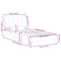 vidaXL Rám postele bez matraca Hanko tmavozelený 100x200 cm zamat