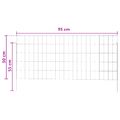 vidaXL Záhradný plot s kolíkmi 48 ks 115 x 50 cm Pozinkovaná oceľ