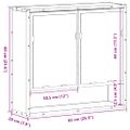 vidaXL Kúpeľ. skrinka so zrkadlom dymový dub 65x20x60 cm kompoz. drevo