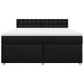 vidaXL Posteľný rám boxspring s matracom čierny 180x200 cm látka