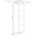 vidaXL Posuvné dvere s kovaním ESG sklo a hliník 90x205 cm