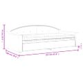 vidaXL Denná posteľ s matracom krémová 90x200 cm látka