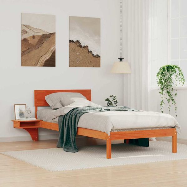 vidaXL Rám postele Včelí hnedý 80 x 200 cm Masívne borovicové drevo
