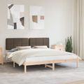 vidaXL Rám postele s čalúneným čelom Sivohnedá 200 x 200 cm