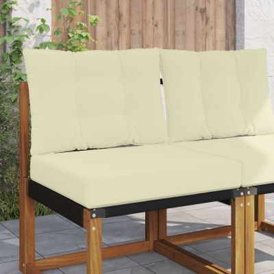 vidaXL Vankúš na vonkajšiu pohovku 2 pcs Krémová Polyester