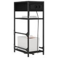vidaXL Nočný stolík Čierny dub 40 x 27 x 76 cm Kompozitné drevo