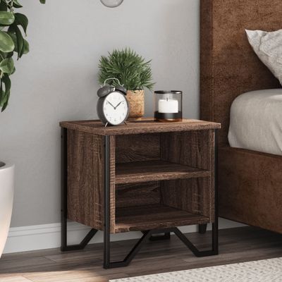 vidaXL Nočný stolík hnedý dub 2 ks 40x30x40 cm kompozitné drevo
