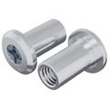 vidaXL Zámková matica 2 ks Strieborná M6 x 15 mm Oceľ