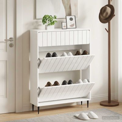 vidaXL Skriňa na topánky ZWOLLE 78 x 24 x 103 cm Kompozitné drevo