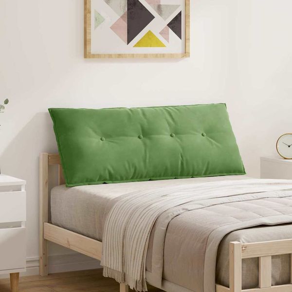 vidaXL Poduška na chrbát Svetlo zelená 120 x 50 cm Kordúrová tkanina