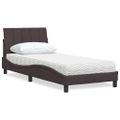 vidaXL Posteľ s matracom Hanko tmavohnedá 80x200 cm látka