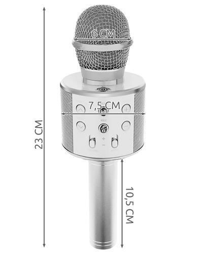 Karaoke mikrofón WS-858/Izoxis 22188 SILVER Karaoke mikrofon WS-858 / Izoxis 22188 SILVER