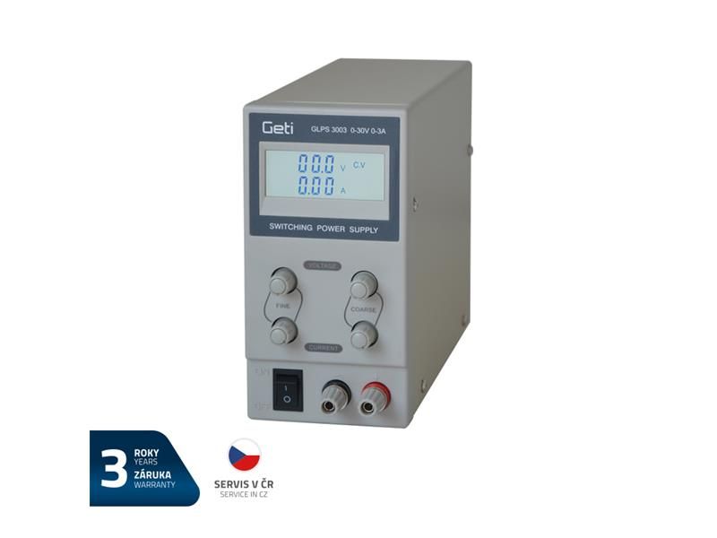 Zdroj laboratórny GETI GLPS 3003  0-30V/ 0-3A