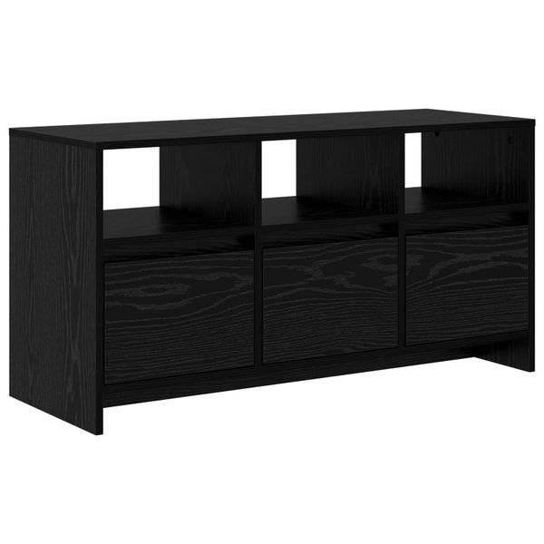 vidaXL TV skrinka 102 x 37,5 x 52,5 cm Čierny dub Kompozitné drevo