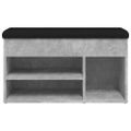 vidaXL Lavička na topánky betónovo sivá 82x32x45,5 cm kompozitné drevo